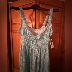 Light Blue & White Patterned Summer Sundress XS NWT